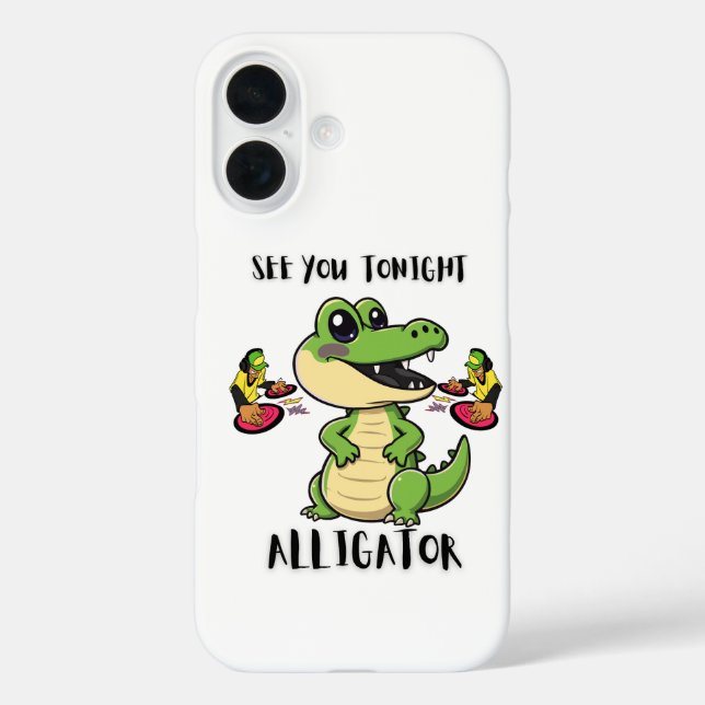 Tiere Party Alligator Case-Mate iPhone Hülle (Rückseite)