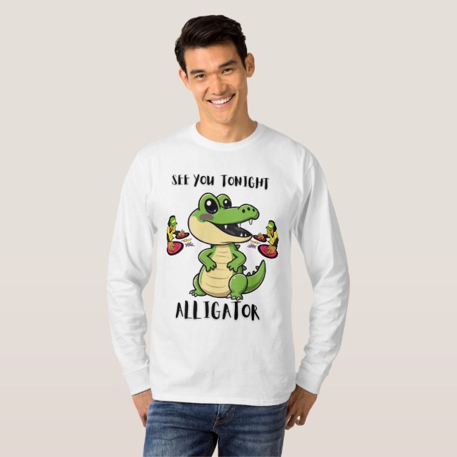 Tiere Party Alligator T-Shirt (Vorne ganz)