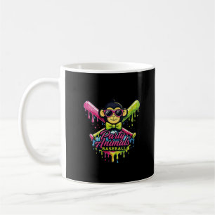 Tiere Party Frauen Baseball Lustiger Affe Kaffeetasse