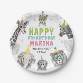 Tiere Party Wildtier Geburtstagspolben Pappteller