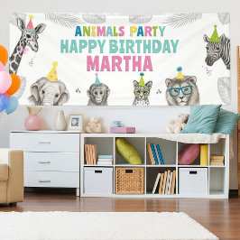 Tiere Party Wildtiere Geburtstag Banner