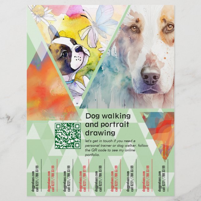 Tiere-Portrait-Flugblätter Flyer (Vorne)