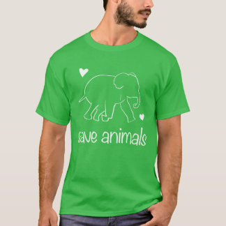 Tiere retten Tier Elefant Tierrechtsaktivist T-Shirt