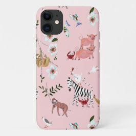 Tiere rosa Zacken und Niedliches Zebra-Muster Case-Mate iPhone Hülle