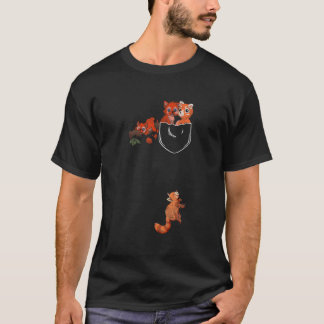 Tiere Roter Panda Pocket Rote Pandas T-Shirt