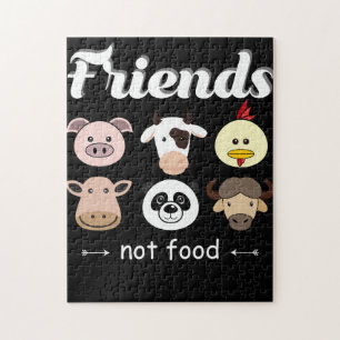 Tiere sind Freunde, die nicht zu essen sind Shirt Puzzle
