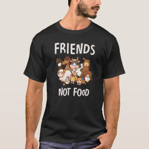 Tiere sind Freunde, keine Lebensmittel Schwein Kuh T-Shirt