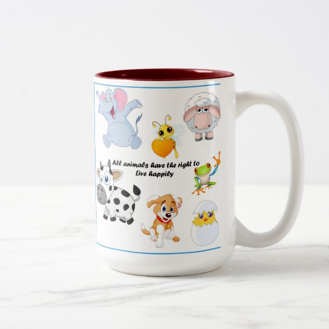 Tiere sind unsere Freunde Tasse (Rechts)