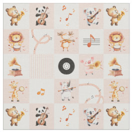 Tiere spielen Musik und singen Lieder Stoff
