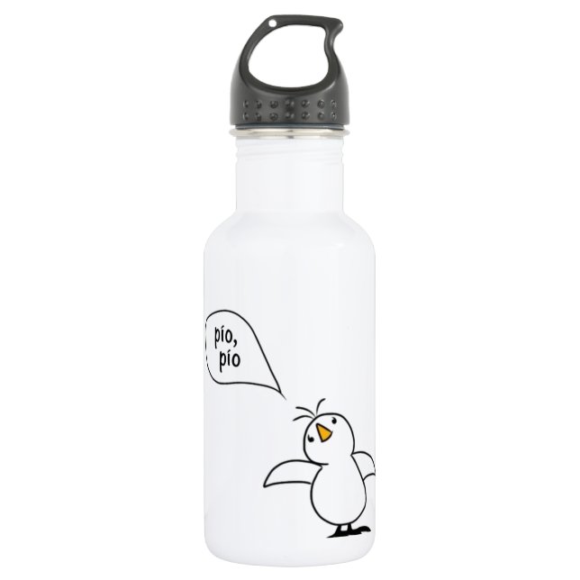 Tiere sprechen Spanischen auch! Edelstahlflasche (Vorderseite)