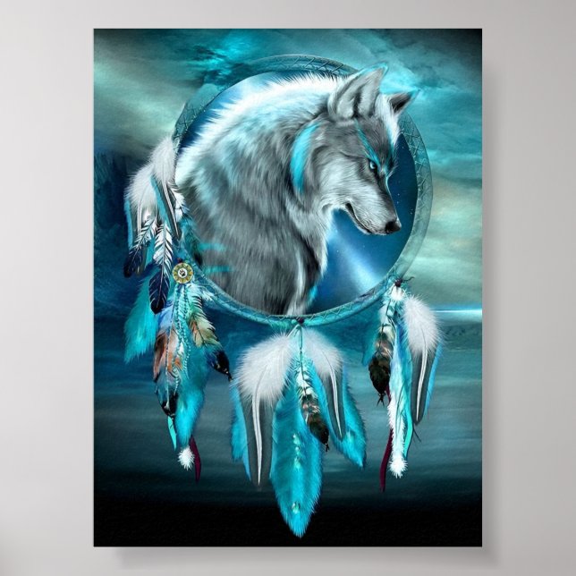 Tiere Stickereien Diamantbesatzkits Wolf Poster (Vorne)
