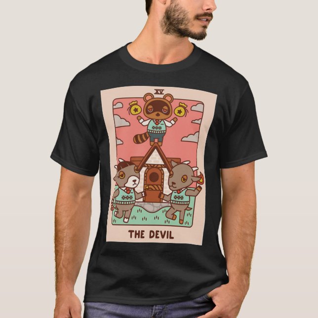 Tiere überqueren neue Horizonte Tom nook den Teufe T-Shirt (Vorderseite)