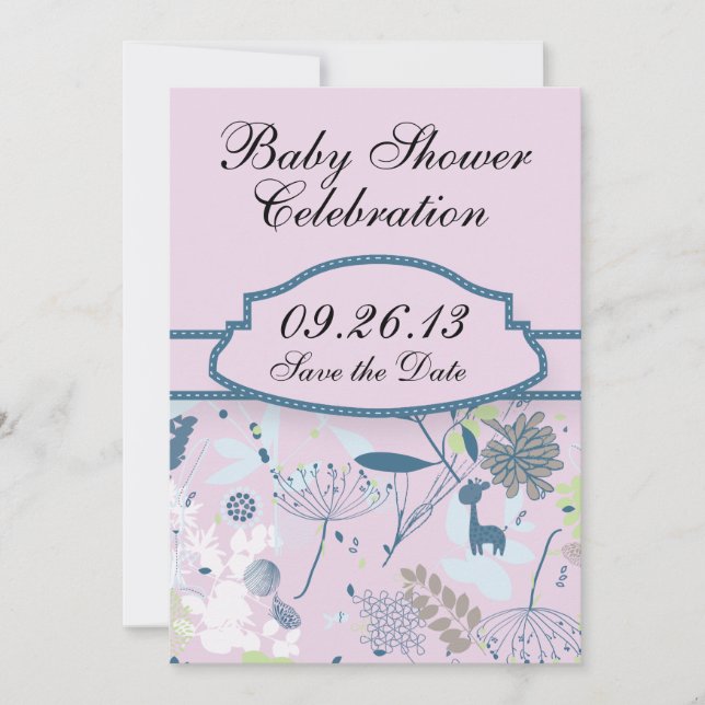 Tiere und Blume Save The Date (Vorderseite)