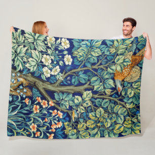 Tiere und Blume, Wald, William Morris Fleecedecke