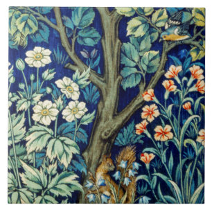 Tiere und Blume, Wald, William Morris Fliese