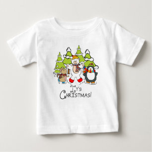 Tiere Weihnachten Baby T-shirt