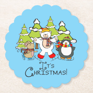 Tiere Weihnachten Untersetzer