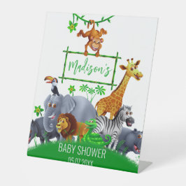 Tiere Wild One Jungle Grüne Safari Winter Sockelschild