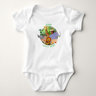 Tiere Wild-One-Jungle-Safari Für Kinder Baby Strampler