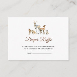 Tiere Woodland-Windeln Begleitkarte