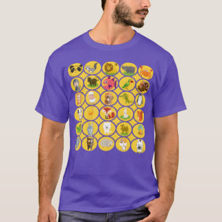 Tiere Zoo Druck Lerntiere alle Tiere Vintag T-Shirt