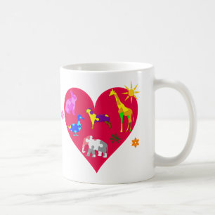 Tiere zur Sensibilisierung für Autismus Tasse