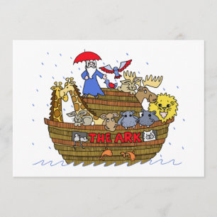 Tiere Zwei von zwei auf Noahs Arche Einladung