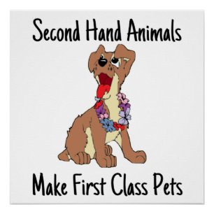 Tiere zweiter Hand machen erstklassiges Glossy Pos Poster