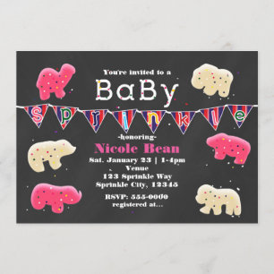 Tierecken-Baby-Shower-Streusel-Einladungen Einladung