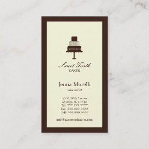 Tiered Cake Business Card - Schokolade Visitenkarte