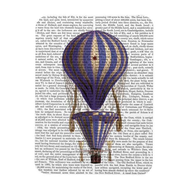 Tiered Hot Air Ballon Blue Magnet (Vertikal)