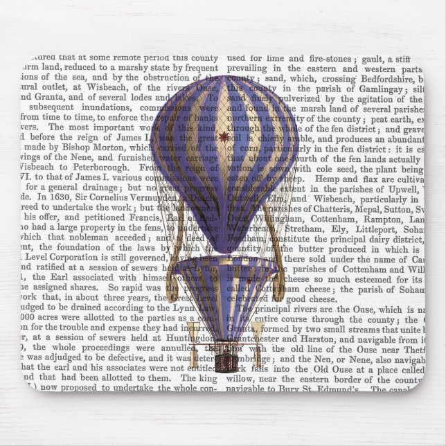 Tiered Hot Air Ballon Blue Mousepad (Vorne)