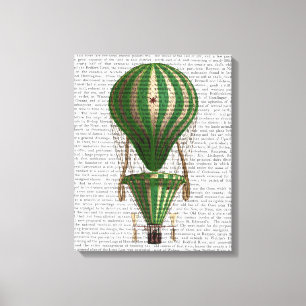 Tiered Hot Air Ballon Green Leinwanddruck
