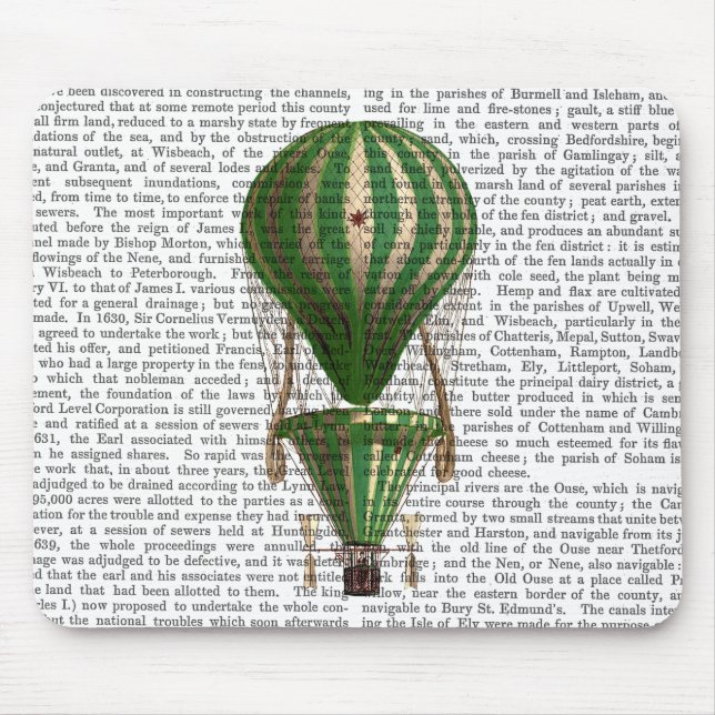 Tiered Hot Air Ballon Green Mousepad (Vorne)