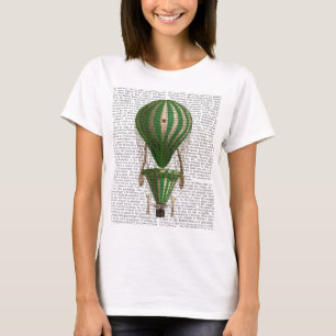 Tiered Hot Air Ballon Green T-Shirt