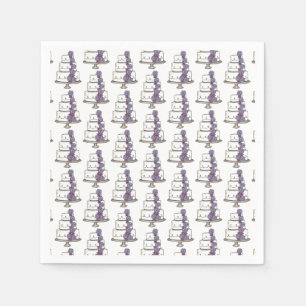 Tiered Lila Floral Wedding Cake Brautparty Serviette