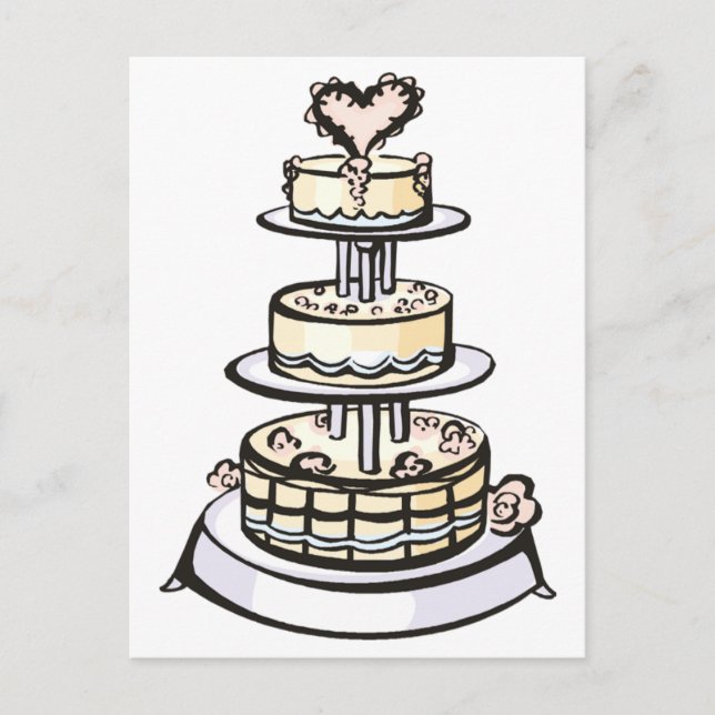 Tiered Wedding Cake Postkarte (Vorderseite)