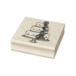 Tiered Wedding Cake Rose Verlobung Bridal Briefmar Gummistempel