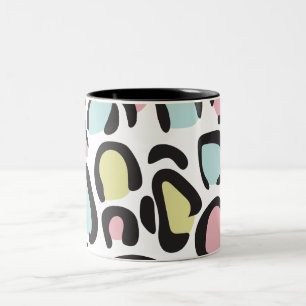 Tiereindruck-Muster aus den 1980er Jahren Zweifarbige Tasse