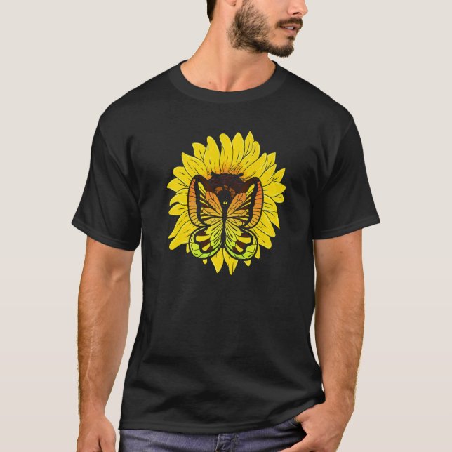 Tierentomologie Sonnenblumen Lepidopterist Insekt  T-Shirt (Vorderseite)