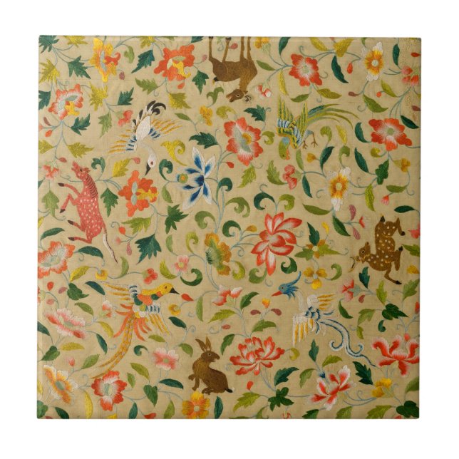 Tieres antikes Pferderückenkaninchen Fliese (Vorderseite)