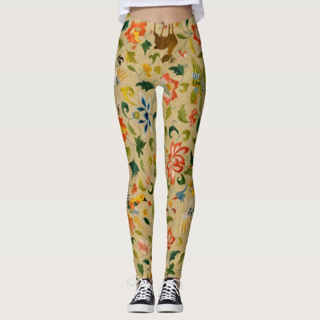 Tieres antikes Pferderückenkaninchen Leggings (Vorderseite)