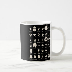 Tierfährten Gewöhnliche Tiere und Wildtierfährten Kaffeetasse