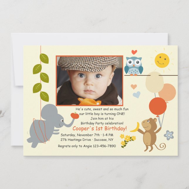 Tierfreund-Foto-Einladung Einladung (Vorderseite)