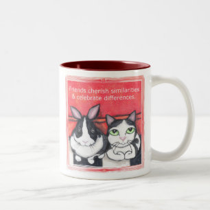 Tierfreund-Kaffee-Tasse Zweifarbige Tasse