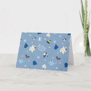 Tierfreunde "Bye Buddy" Winter Muster Feiertagskarte