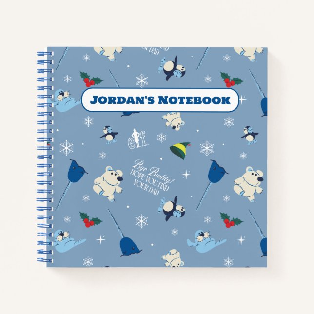 Tierfreunde "Bye Buddy" Wintermuster Notizbuch (Vorderseite)