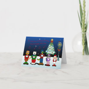 Tierfreunde-Chor-Weihnachtskarten Feiertagskarte