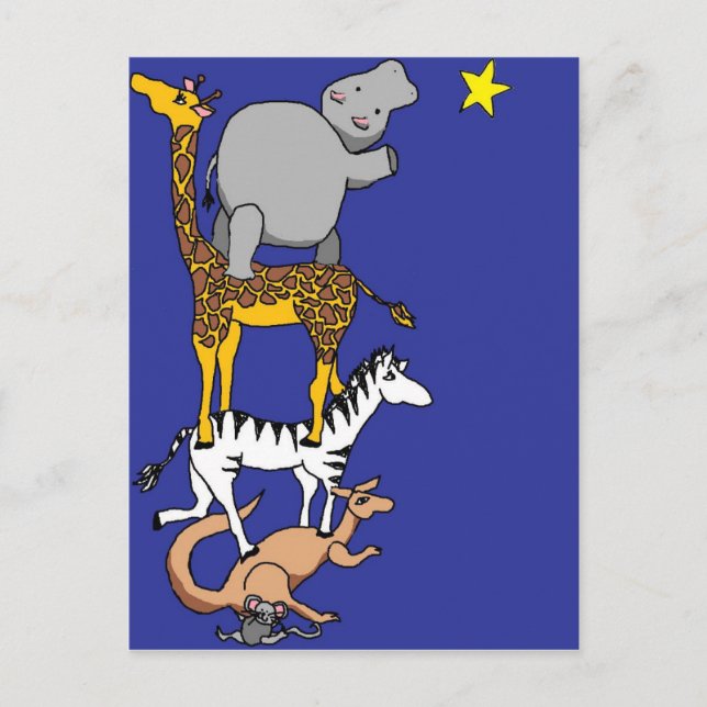 Tierfreunde und Stern Postkarte (Vorderseite)