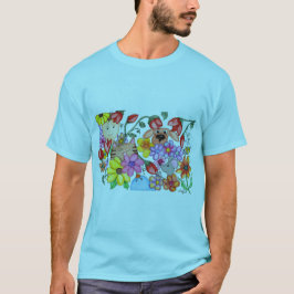 Tierfreunde unter den Blumen T-Shirt